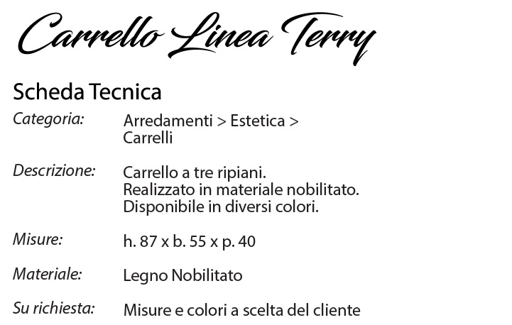 scheda tecnica carrello terry