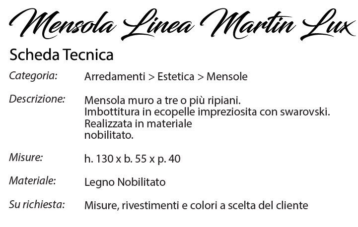 scheda tecnica mensola martin lux